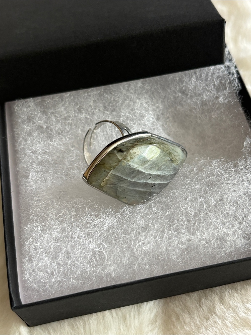Labradorite Crystal Stone Gemstone Ring NEW NIB